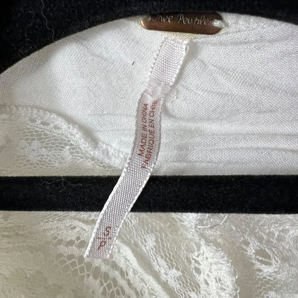Free people button up lace top women’s small‎